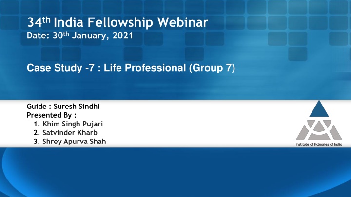 34 th india fellowship webinar date 30 th january