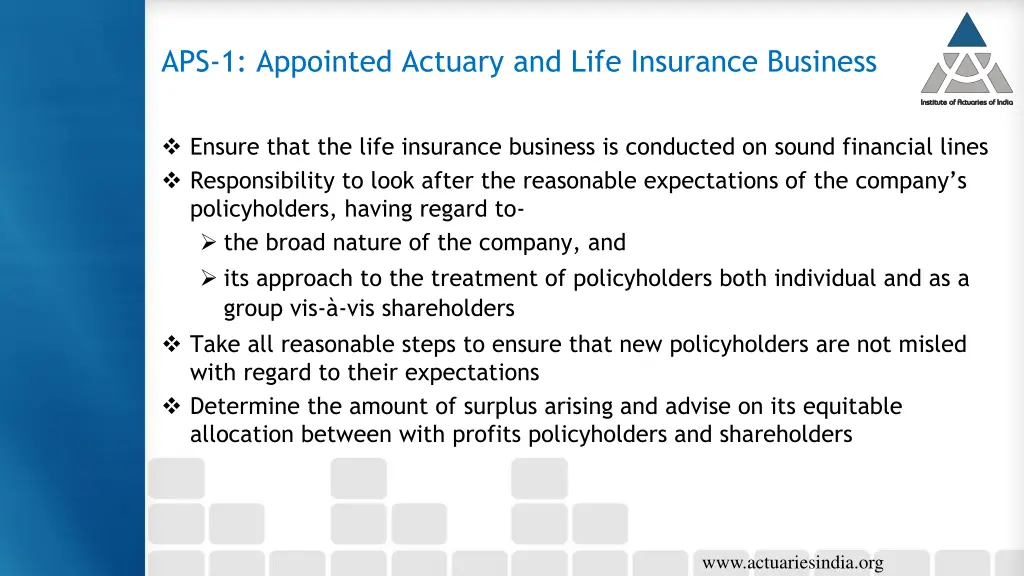 aps 1 appointed actuary and life insurance