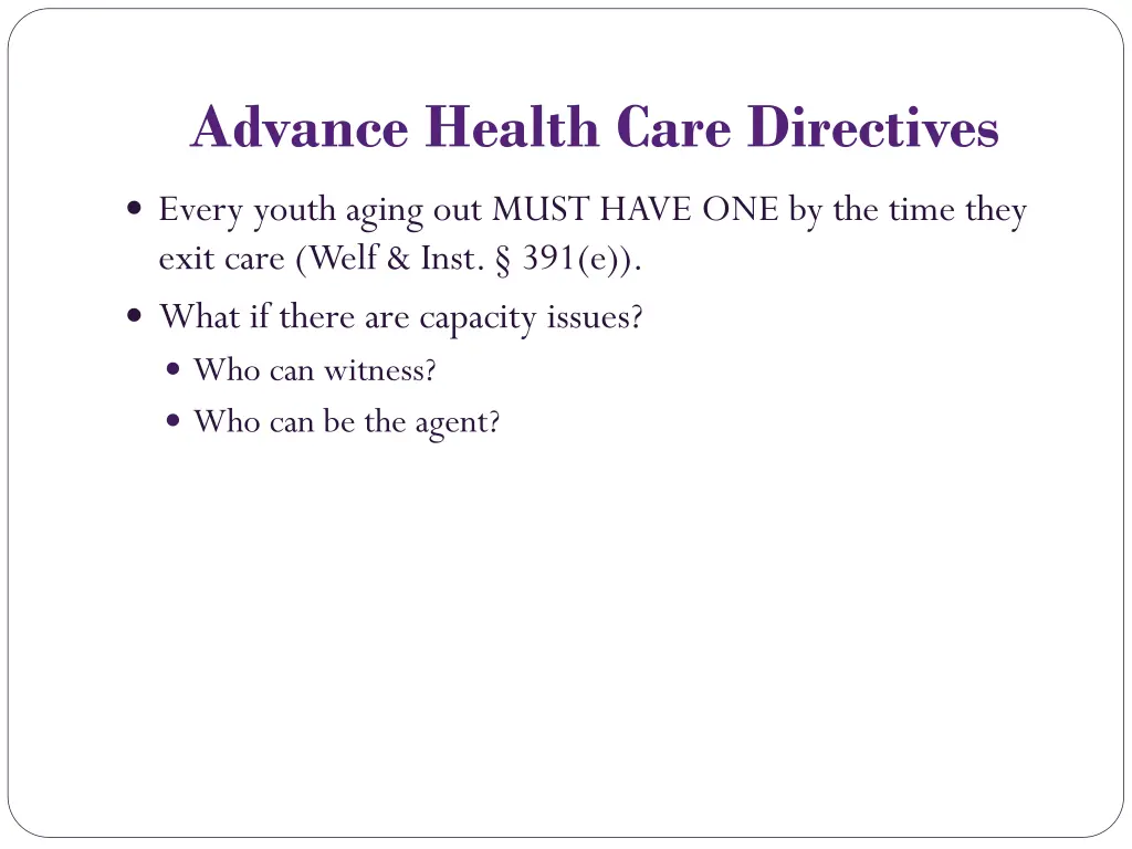 advance health care directives