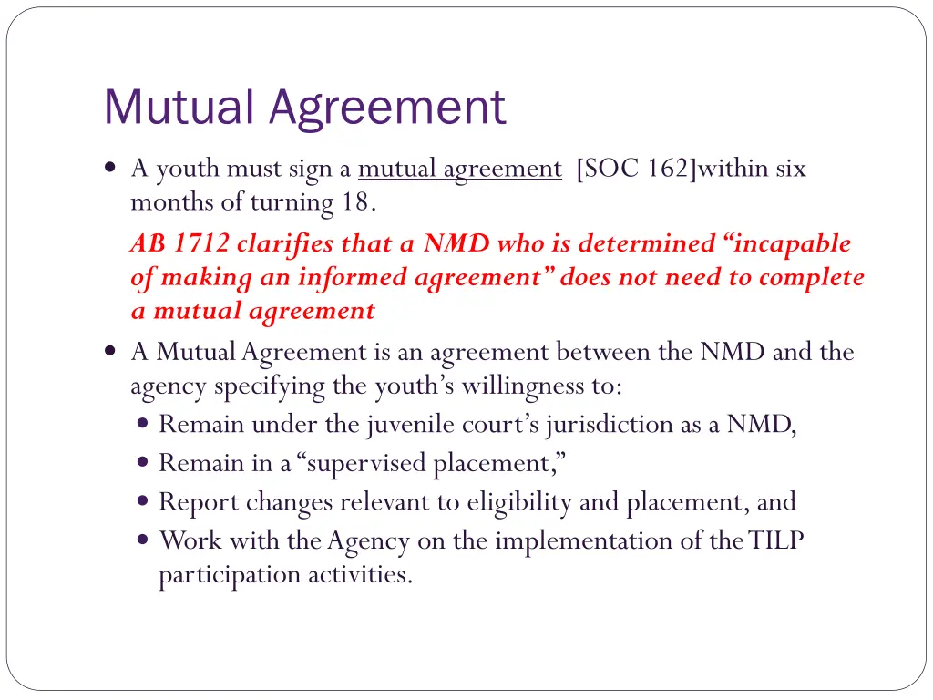 mutual agreement