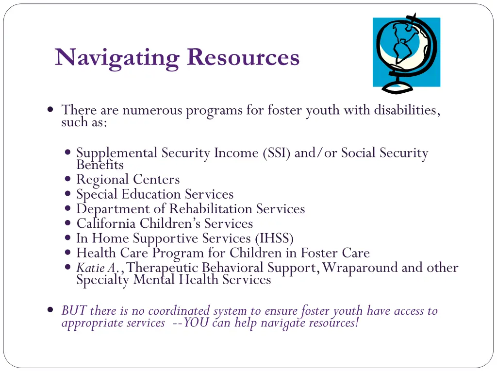 navigating resources