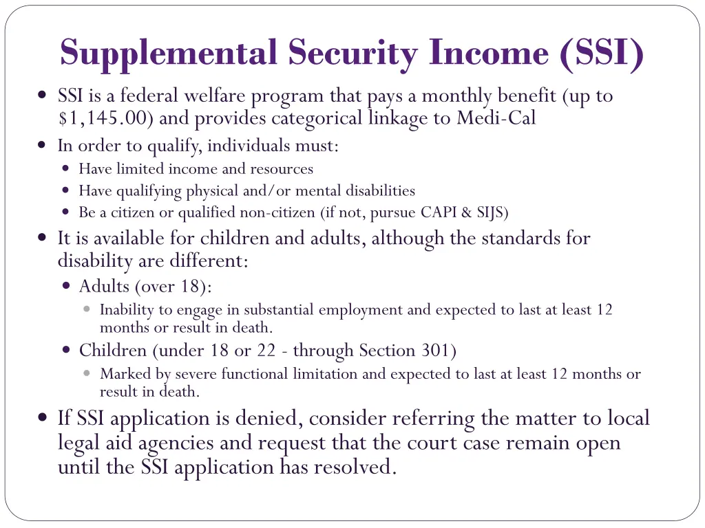 supplemental security income ssi ssi is a federal