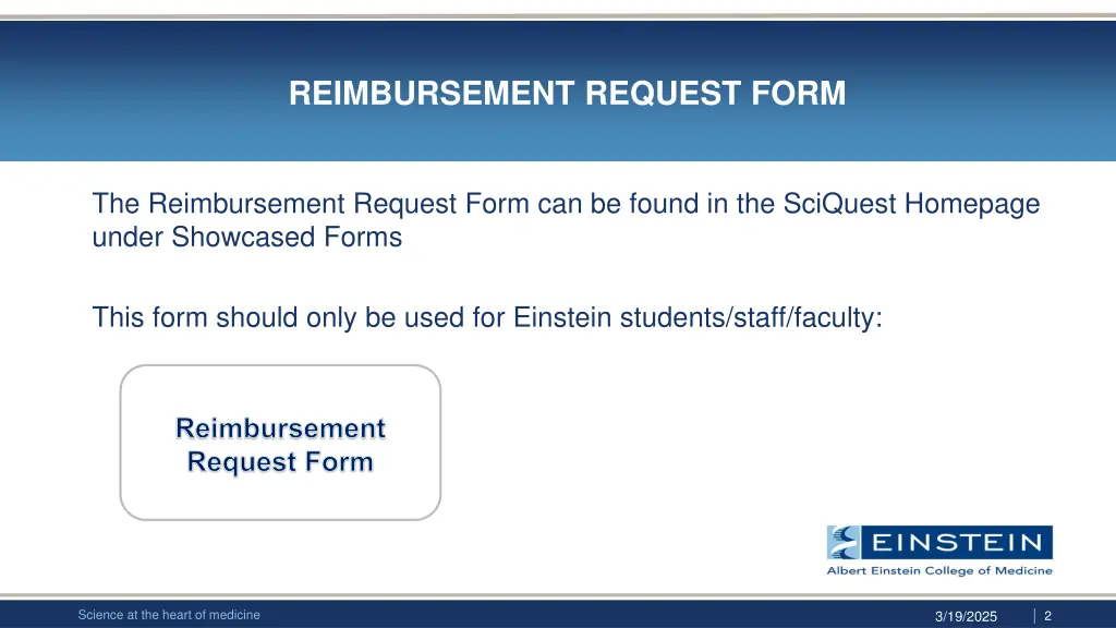 reimbursement request form
