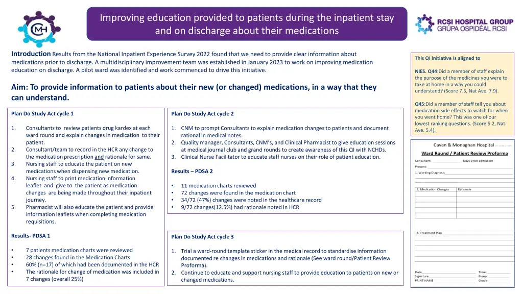 improving education provided to patients during