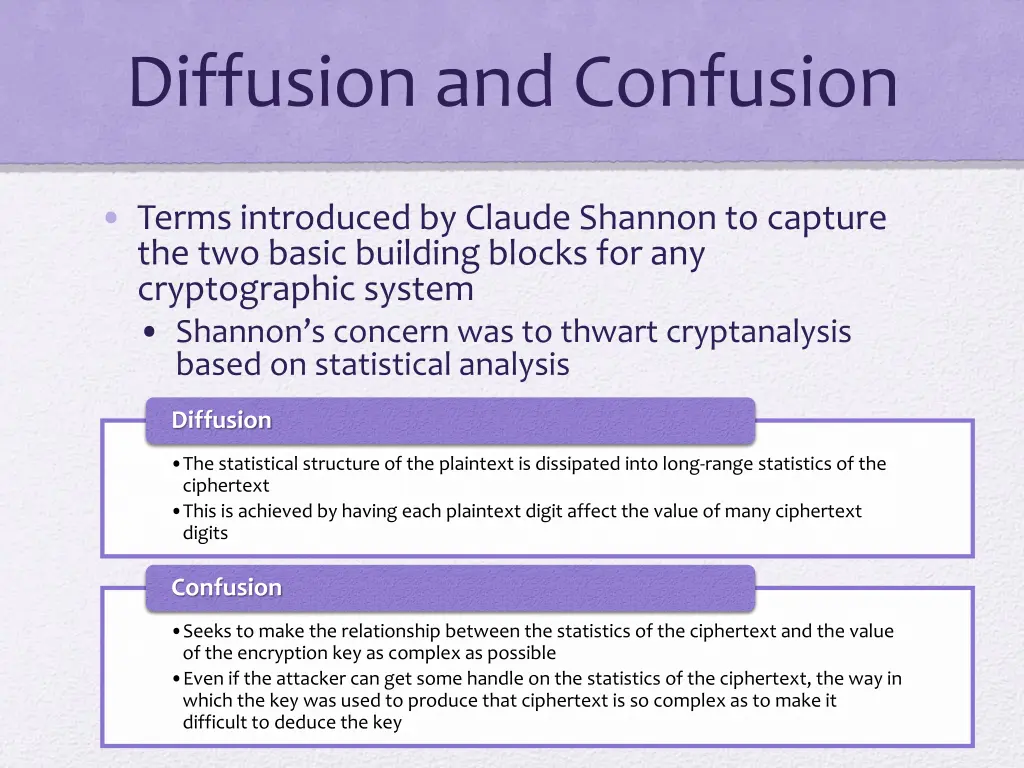 diffusion and confusion