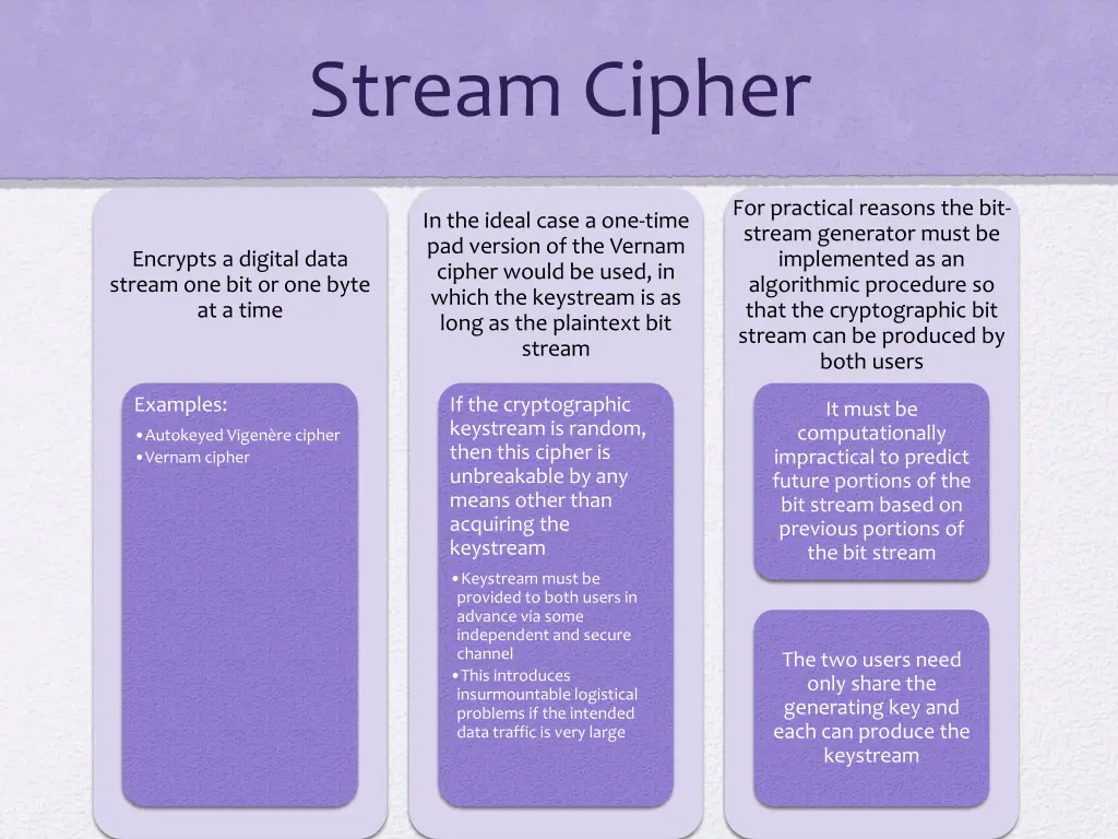 stream cipher
