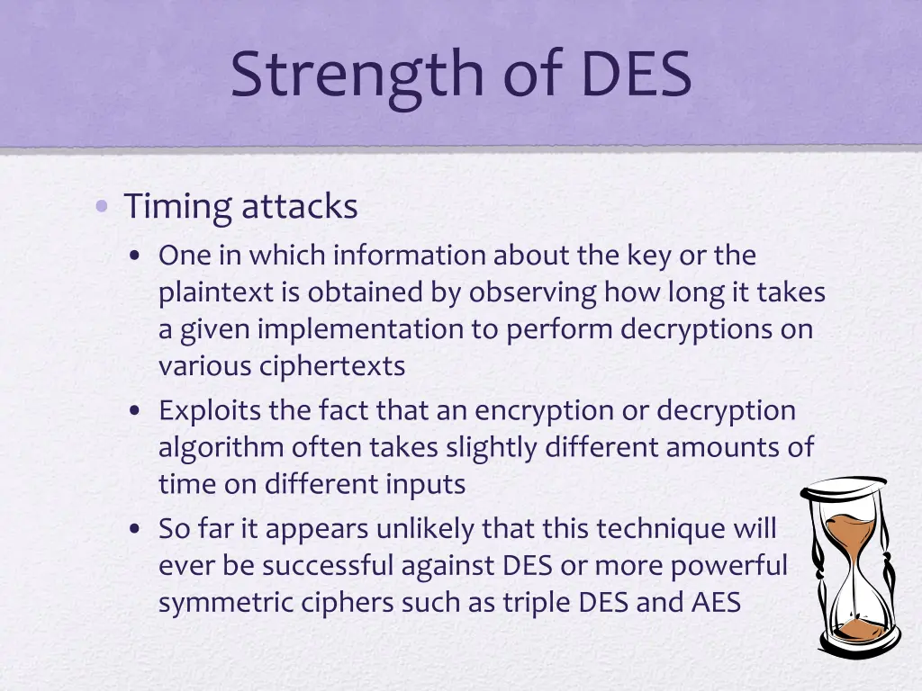 strength of des