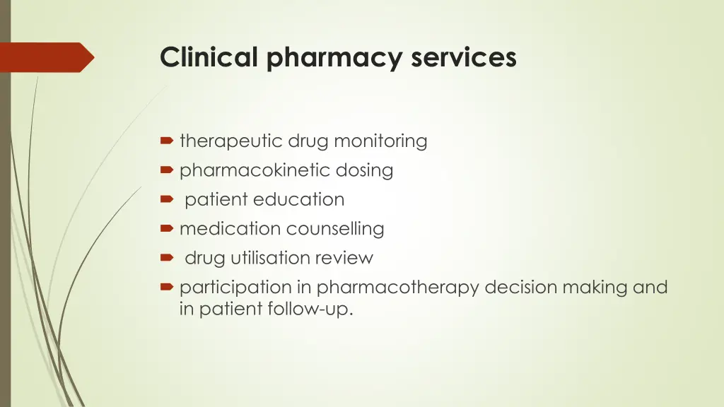clinical pharmacy services