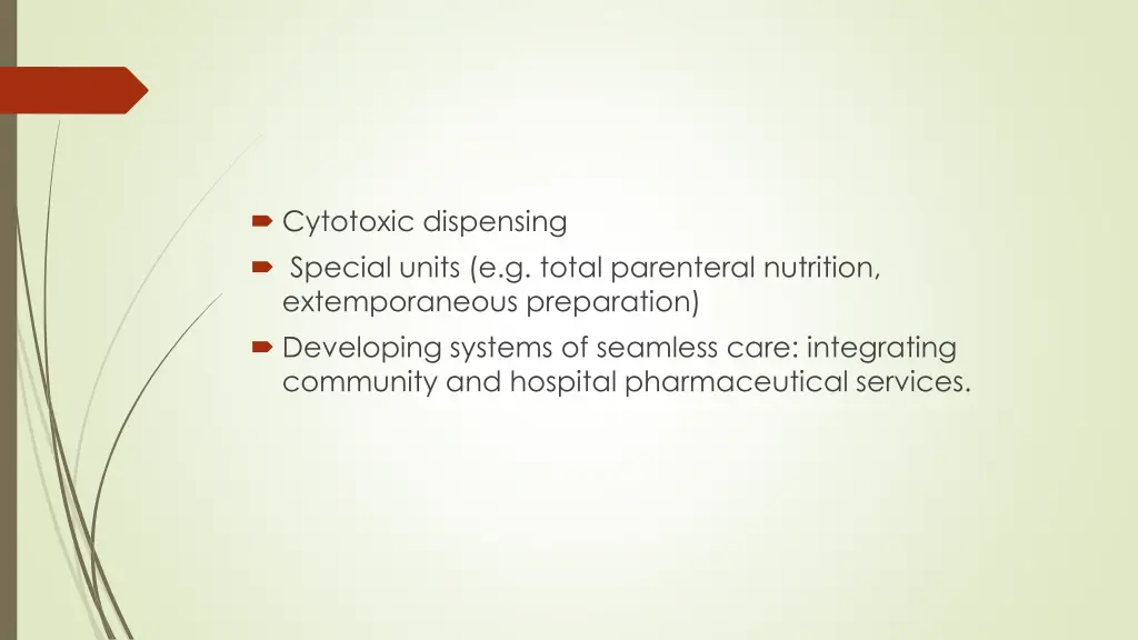cytotoxic dispensing special units e g total