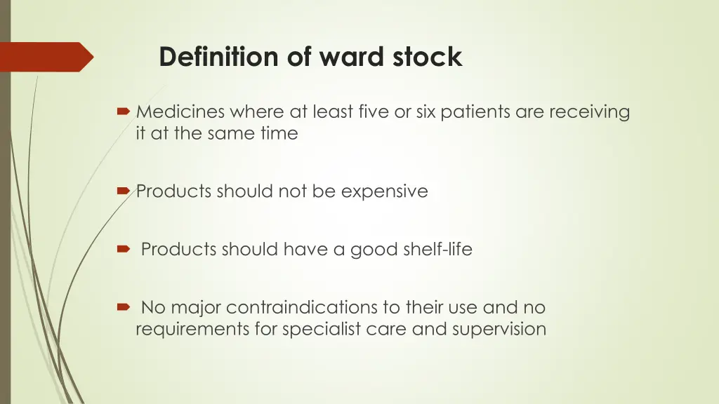 definition of ward stock