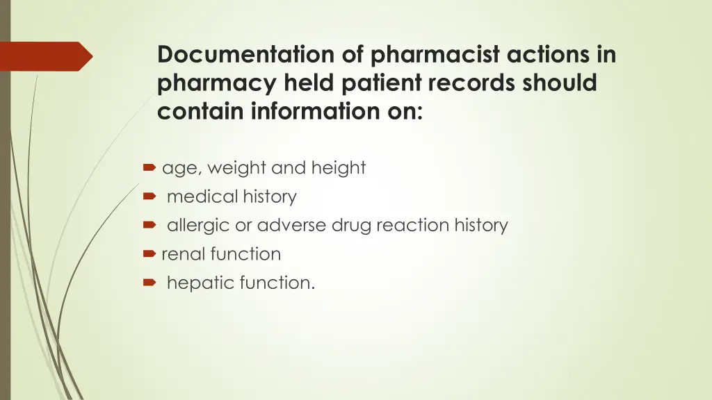 documentation of pharmacist actions in pharmacy