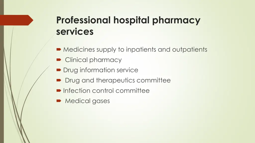 professional hospital pharmacy services