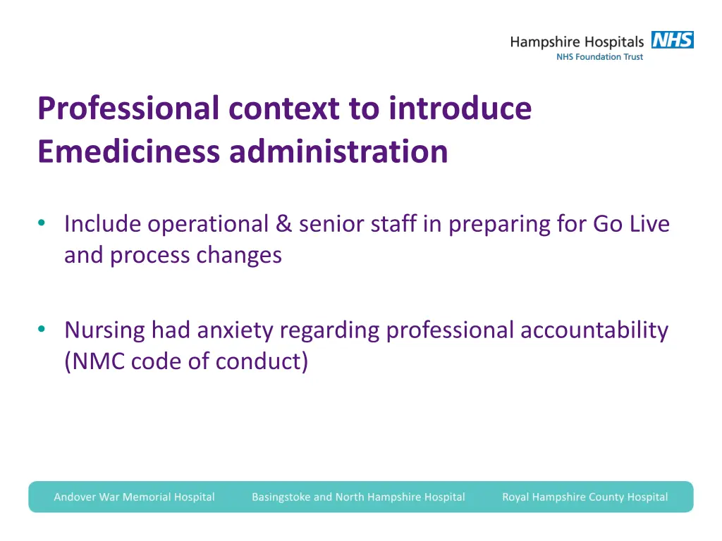 professional context to introduce emediciness