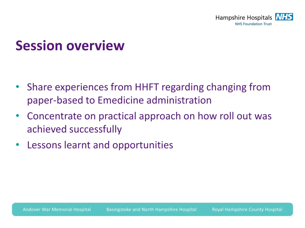 session overview