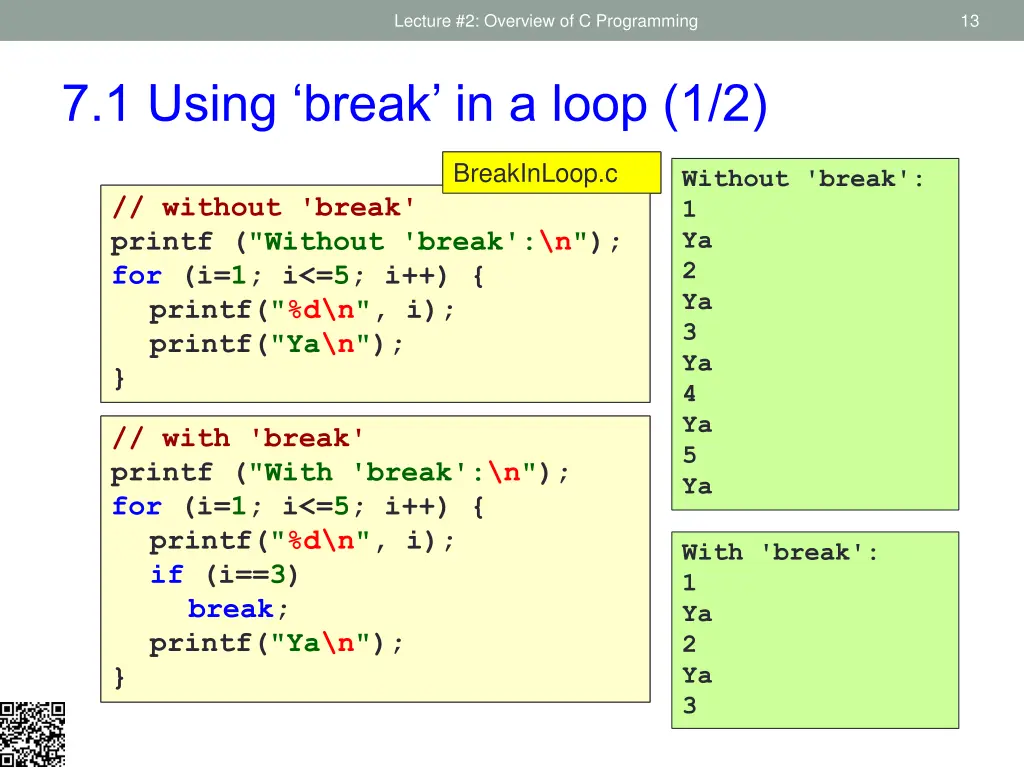 lecture 2 overview of c programming 10