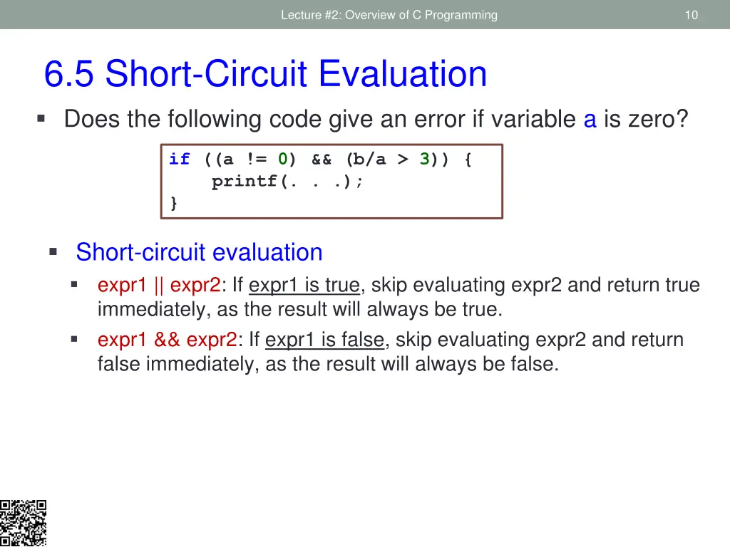 lecture 2 overview of c programming 7