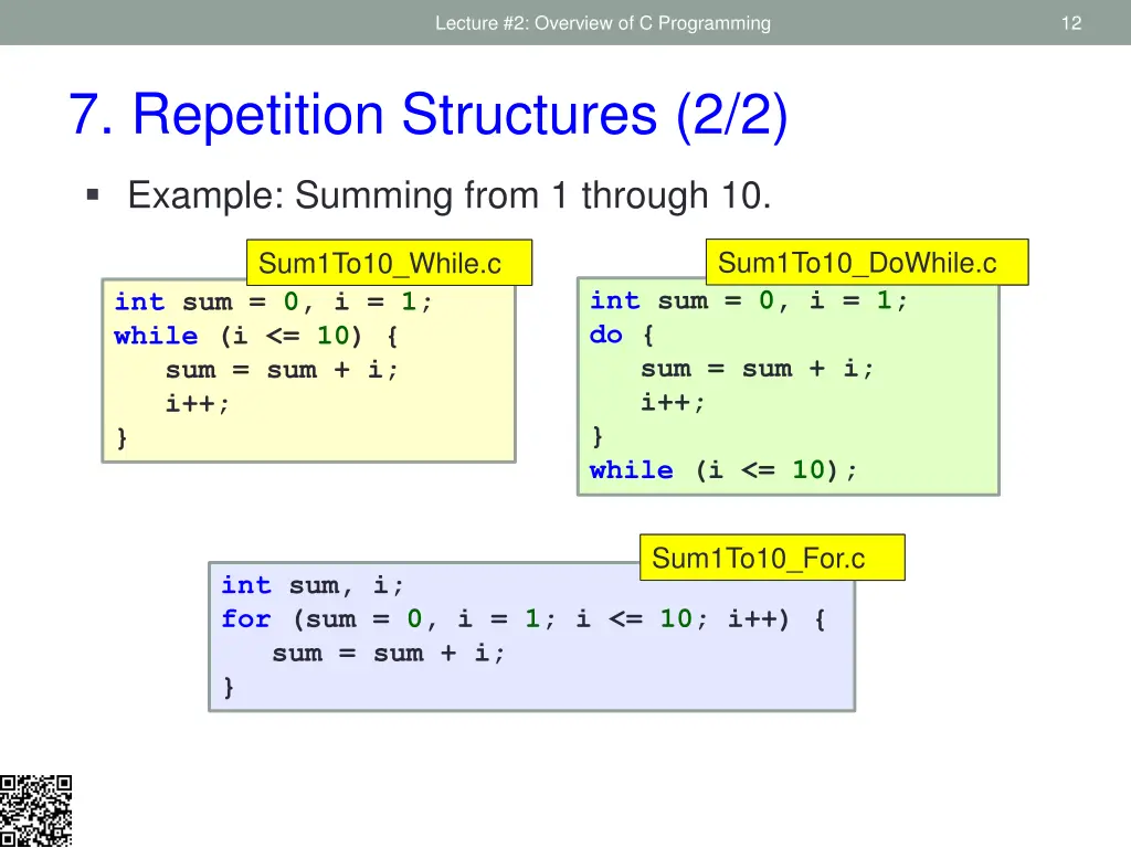 lecture 2 overview of c programming 9