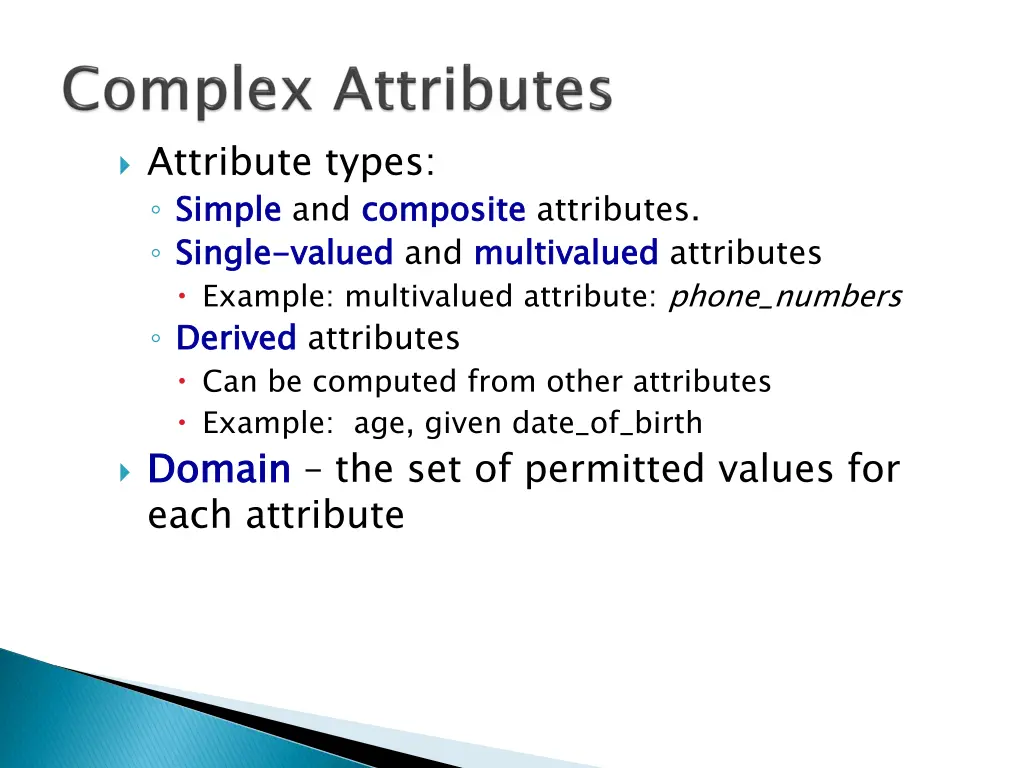 attribute types simple single example multivalued