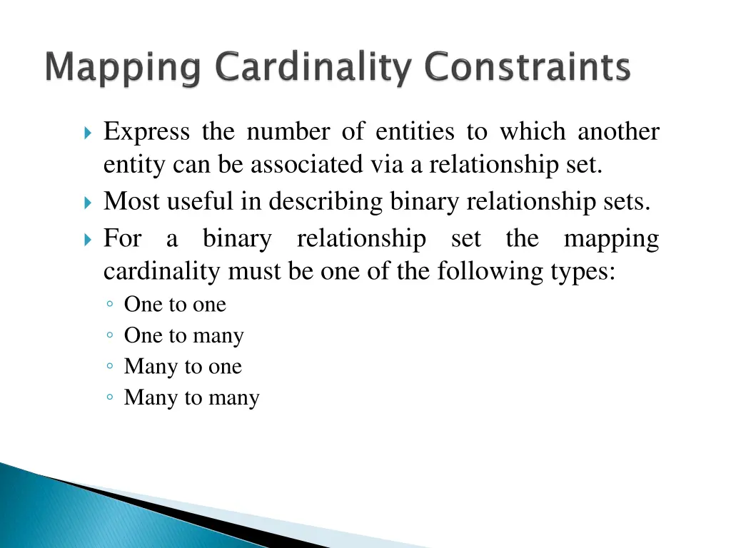 express the number of entities to which another