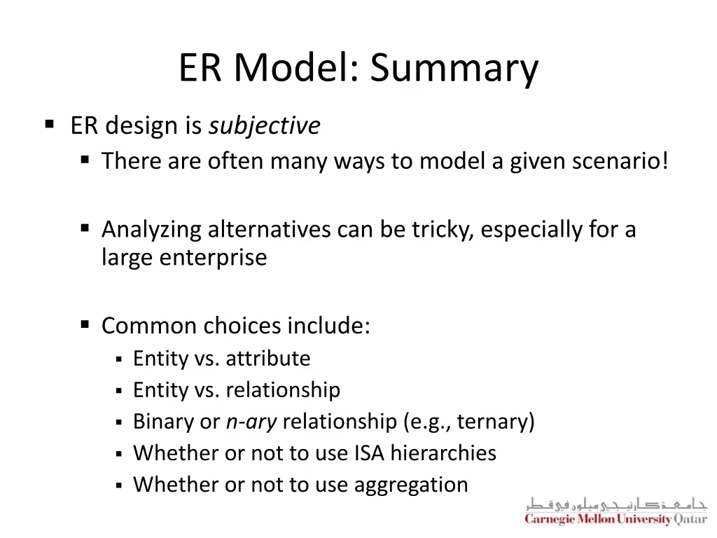 er model summary 2
