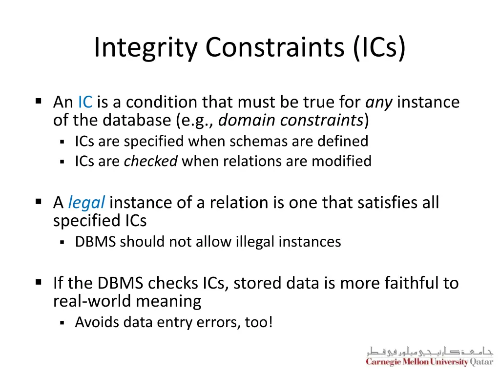 integrity constraints ics
