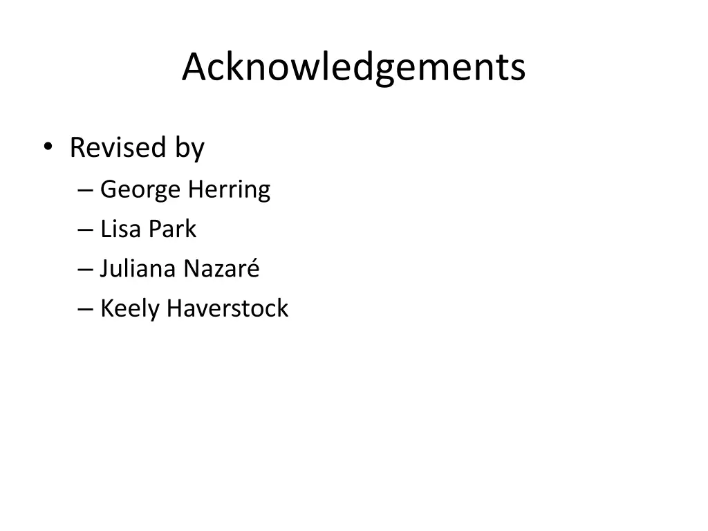 acknowledgements