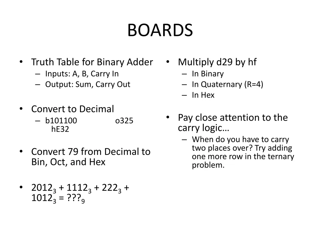 boards