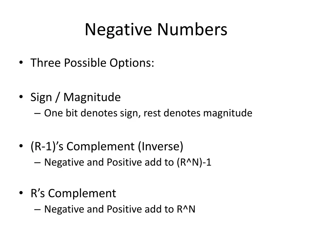 negative numbers 1