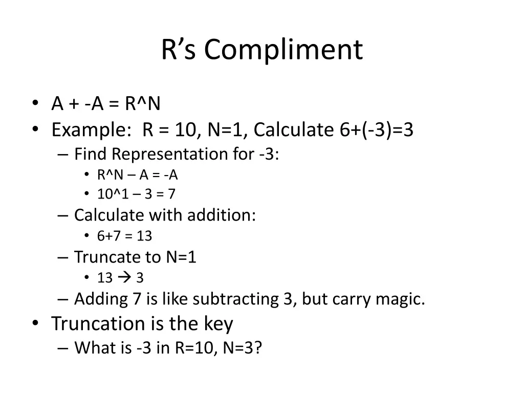 r s compliment