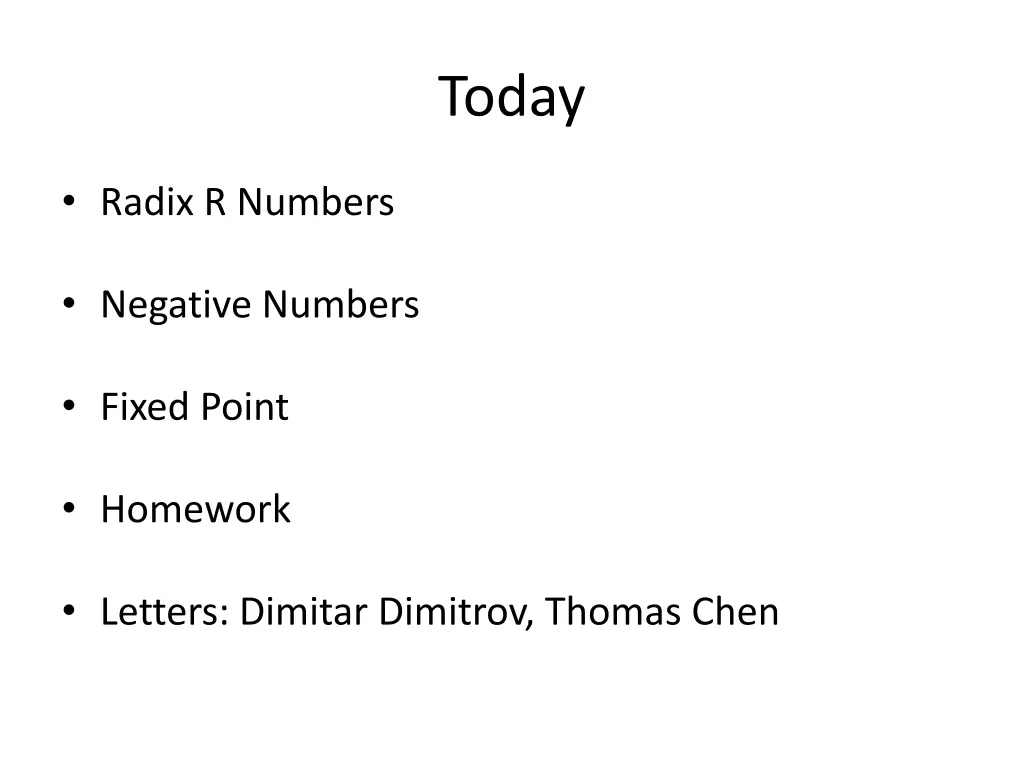 today