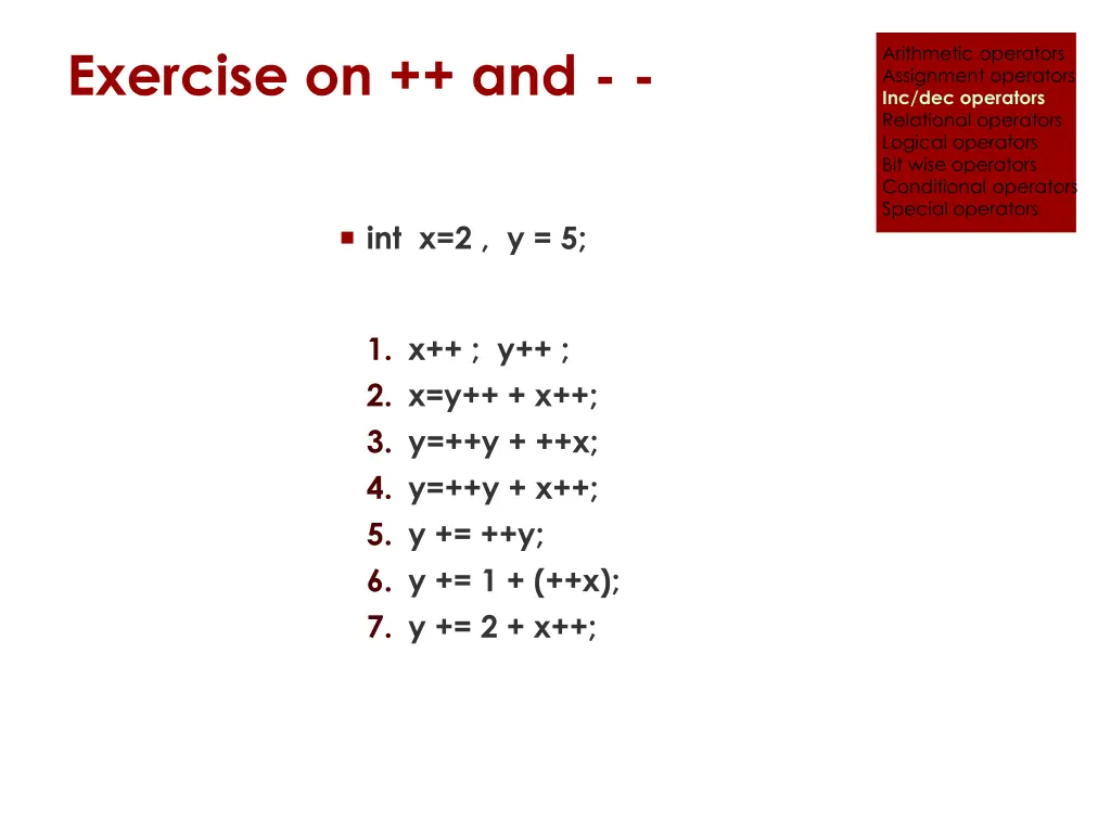exercise on and