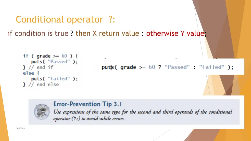 conditional operator 1