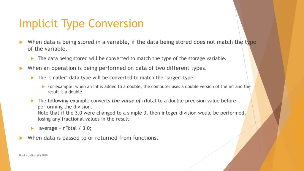 implicit type conversion