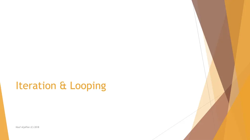 iteration looping