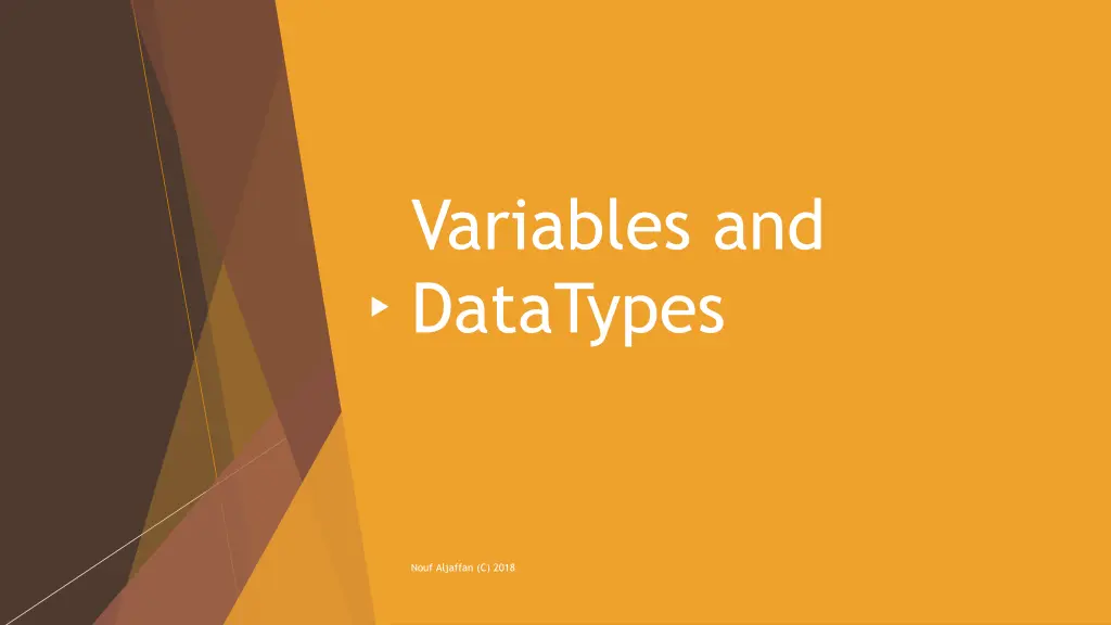 variables and datatypes