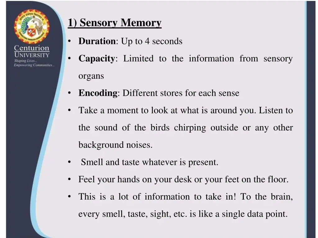 1 sensory memory