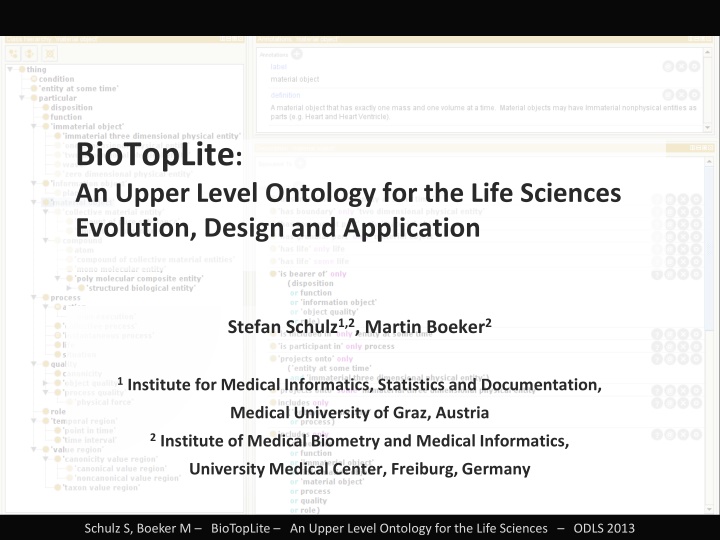 biotoplite an upper level ontology for the life