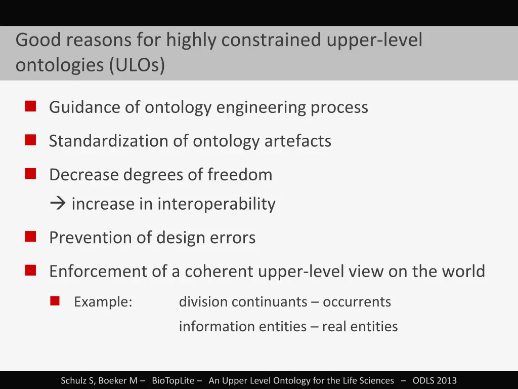 good reasons for highly constrained upper level