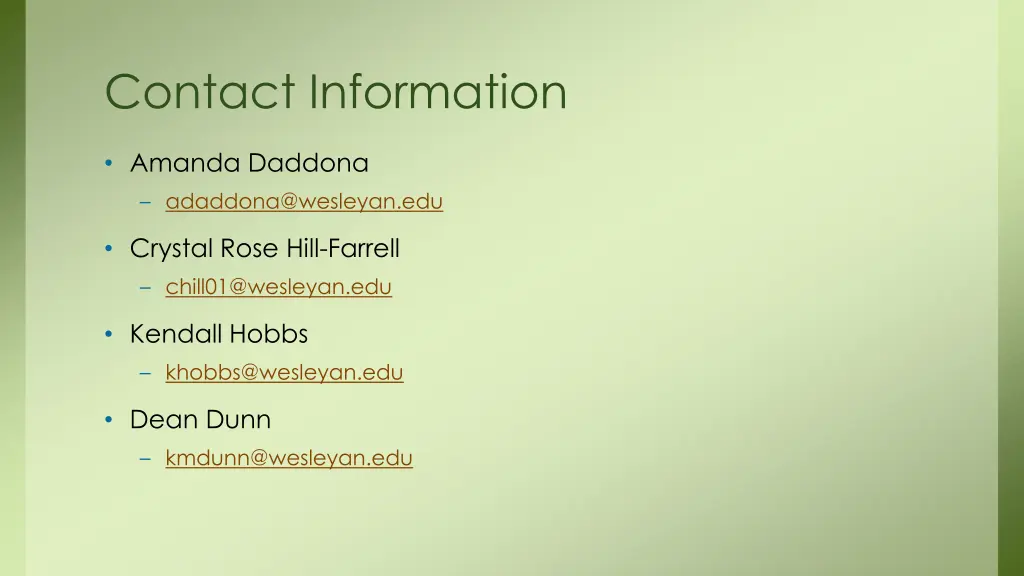 contact information