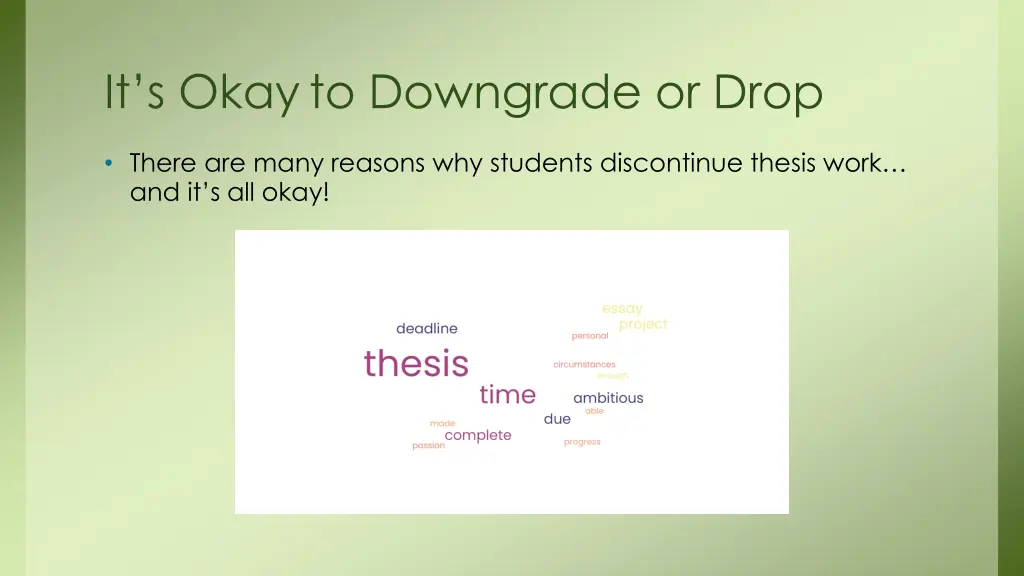 it s okay to downgrade or drop