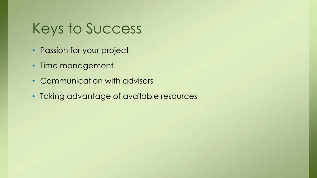 keys to success