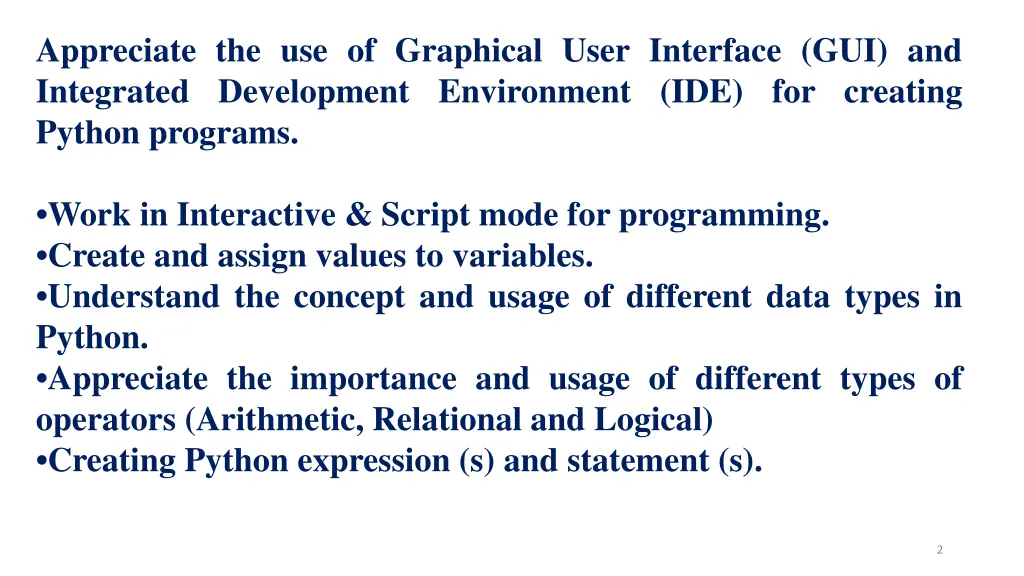 appreciate the use of graphical user interface