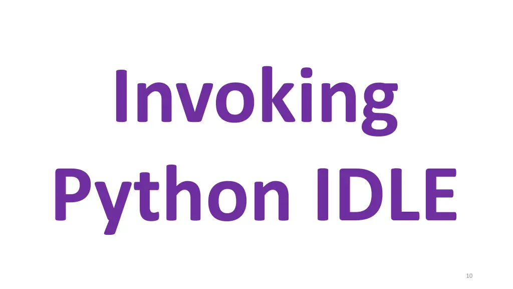 invoking python idle