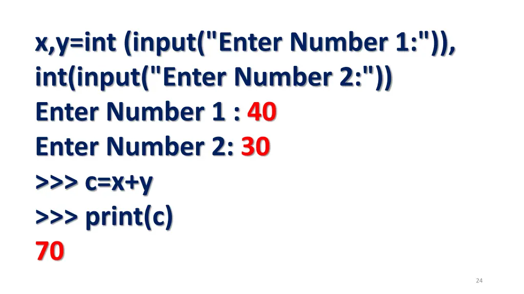 x y int input enter number 1 int input enter