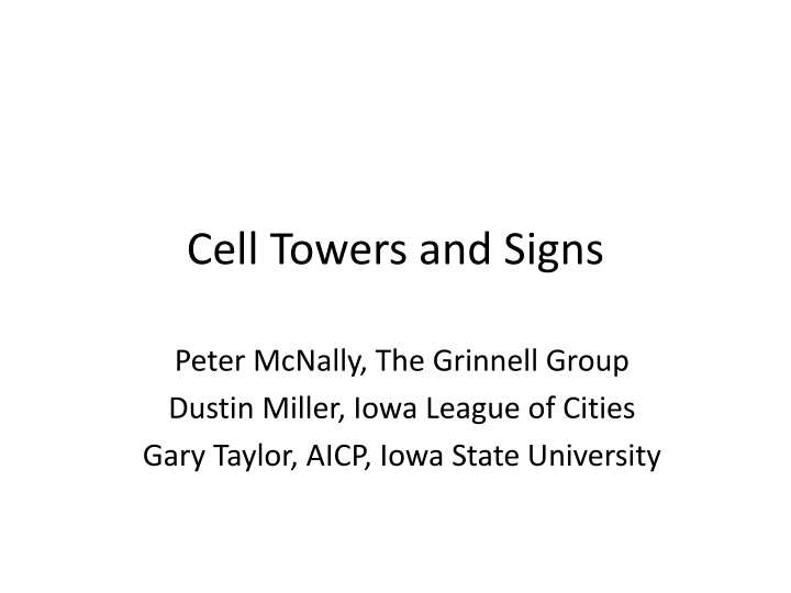 cell towers and signs