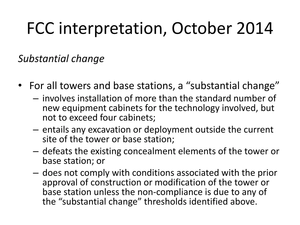 fcc interpretation october 2014 2