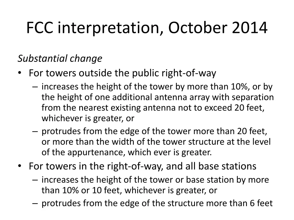fcc interpretation october 2014 3