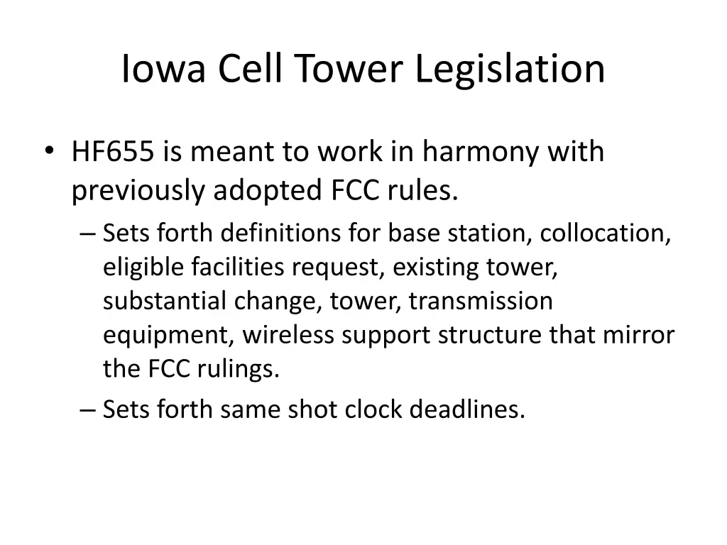 iowa cell tower legislation