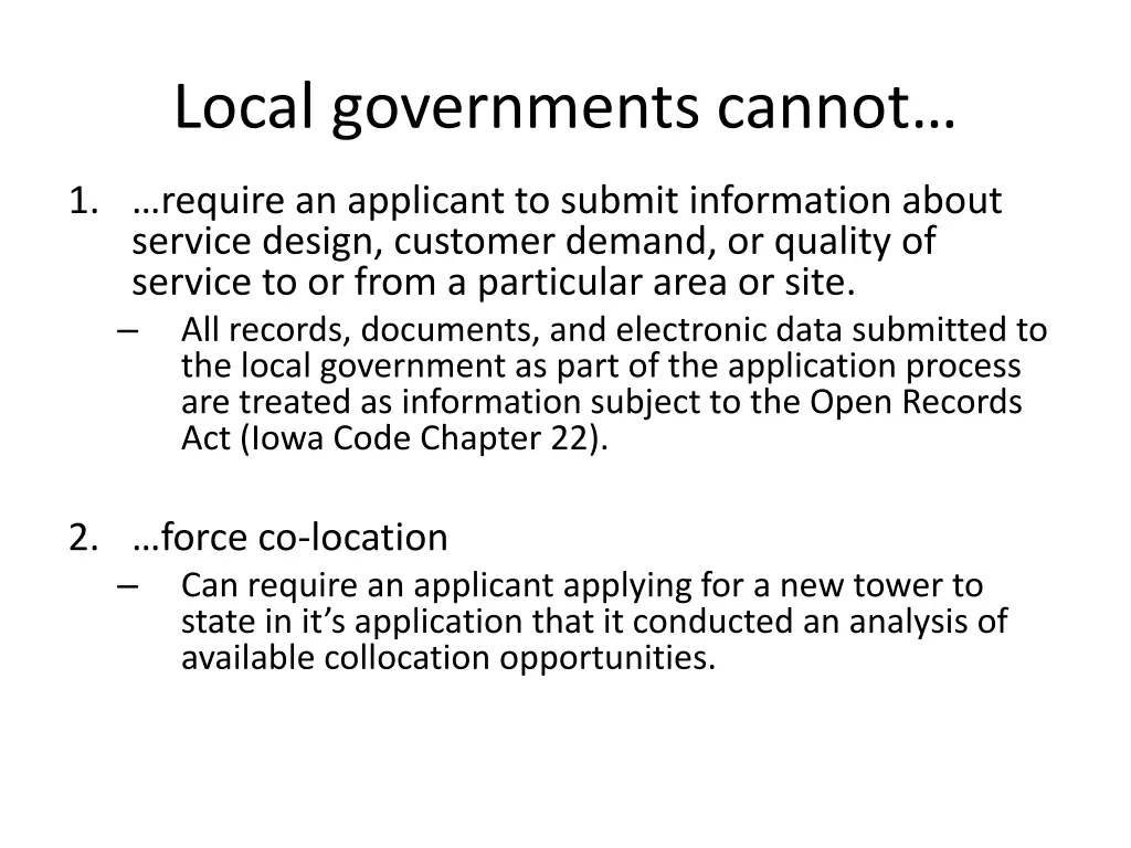 local governments cannot