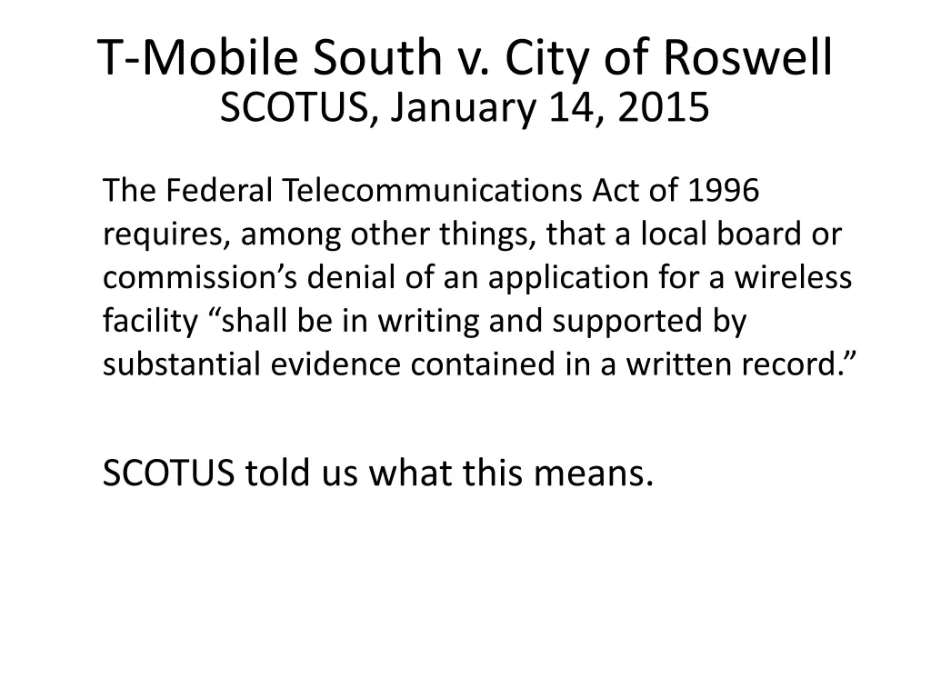 t mobile south v city of roswell scotus january